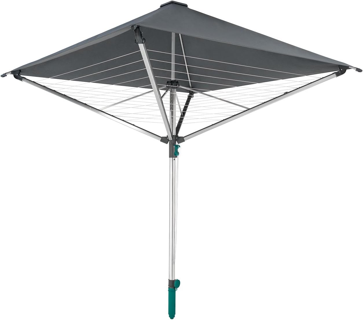 Leifheit Rotary Dryer LinoProtect 400, Aluminium Rustproof, Grey, 40 m Line Length, Rotary