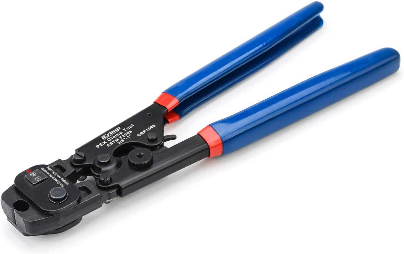 iCrimp Ratchet PEX Cinch Tool with Removing function for 3/8 to 1-inch Stainless Steel Clamps with 20PCS 1/2-inch and 10PCS 3/4-inch PEX Clamps and Pex Pipe Cutter- All in One - - 