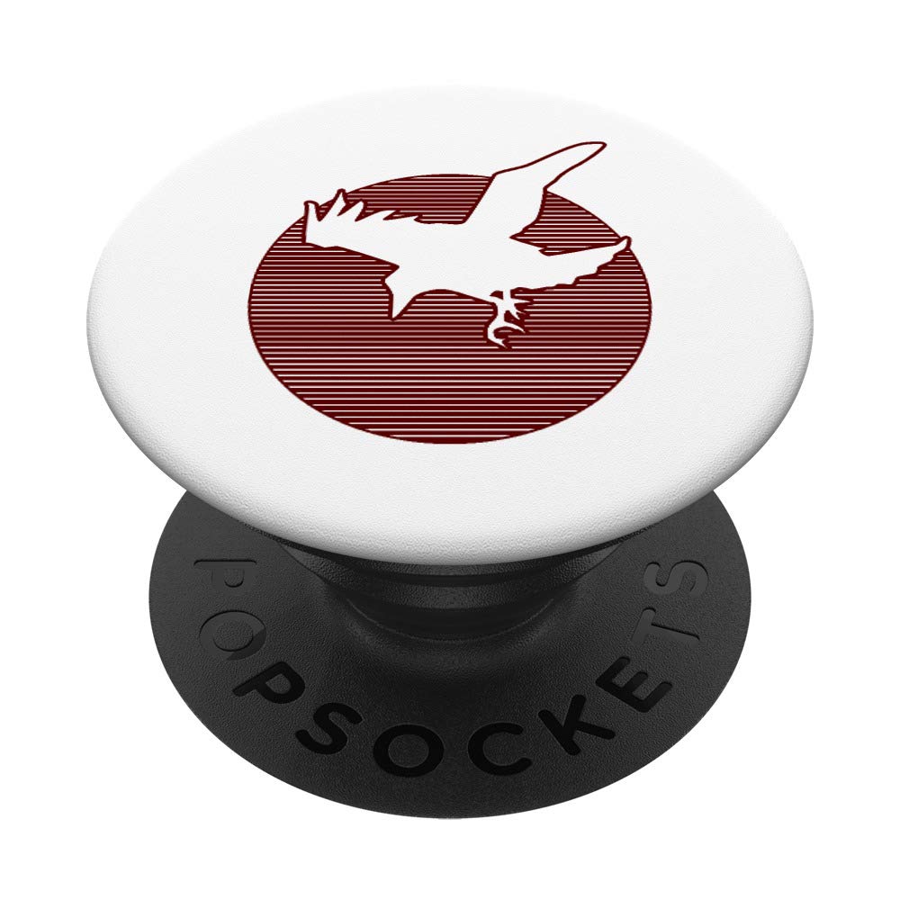 Red Moon Raven Moon Crow Flying Silhouette PopSockets PopGrip: Swappable Grip for Phones & Tablets