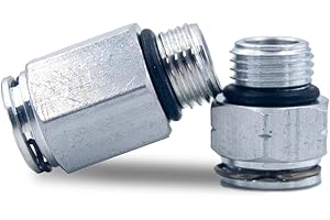 Suspenix Automatic Transmission Cooler Line Fittings, Trans Oil Cooler Line Connectors Compatible with Chevy 2004-2011 Impala Uplander, 2006-2007 Malibu, 2004-2005 Venture, 2004-2007 Monte Carlo