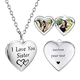 PHOCKSIN I Love You Sister Personalized Heart