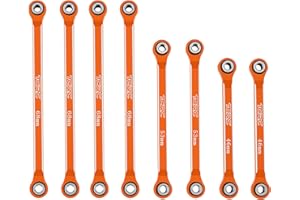 TCRC 8PCS Billet Machined Alloy RC Rod Linkage Kit Chassis Links Set for 1/18 Scale TRX-4M Defender Bronco Crawler Upgrade Parts