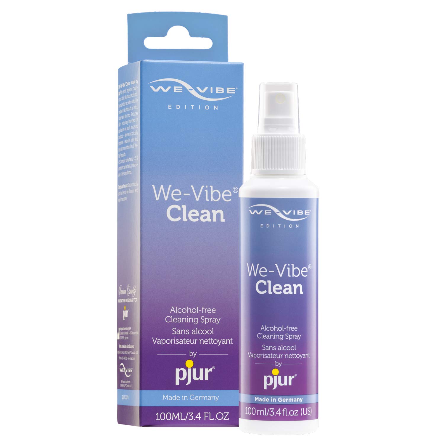 We-Vibe Clean by pjur - Cleaning Spray specifically for We-Vibe Toys - hygienic Cleaning Without Alcohol or Perfume (100ml)