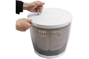 YIYIBYUS Hand Crank Washing Machine, 2 in 1 Non-Electric Washer Manual Traveling Outdoor Washing Machine Grey Mini Compact Washer Spin Dryer for RV Travel