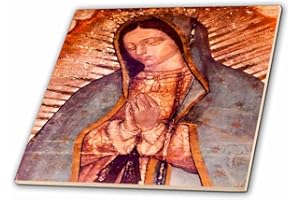 3dRose Virgin Mary Painting, New Shrine of The Guadalupe, Mexico Ceramic Tile, 6"