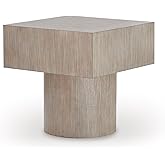 Signature Design by Ashley Jorielyn Contemporary End Table with Geometric Design, Beige