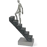 Vaudagio Modern Home Decor 'Top of The Rock' - Abstract Sculpture 11" as Motivation - Desk Decor Figure Made of Marble Resin - Aesthetic Statue for Living Room & Office décor as a Gift