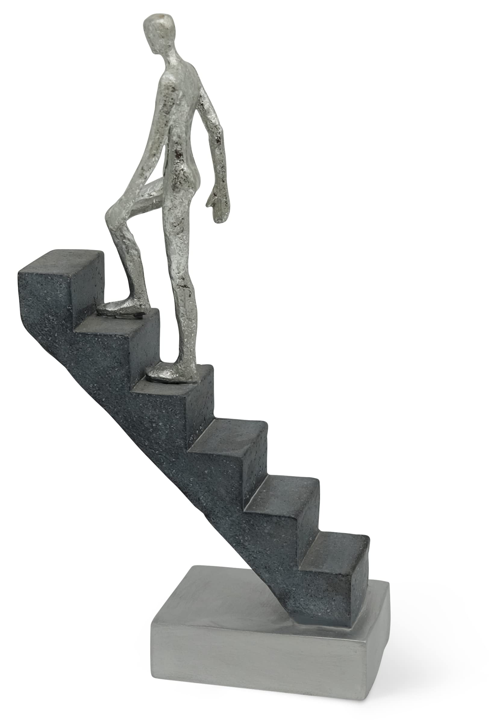 FeinKnick Modern Desk Decor 'Top of The Rock' - Abstract Sculpture as Motivation 11"/30cm - Modern Home Decor Figure Made of Marble Resin - Statue for Living Room & Aesthetic Office décor as a Gift
