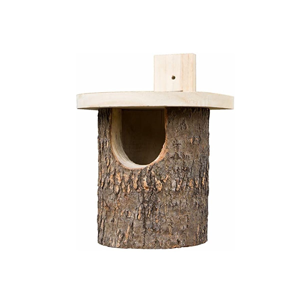 Wildlife World N8 Natural Log Robin Nest Box Bird Home Birdhouse, silver