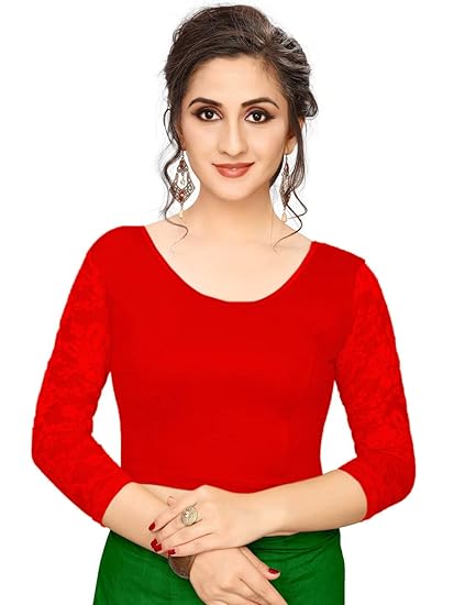 Cotton Lycra Stretchable Readymade Saree Blouse
