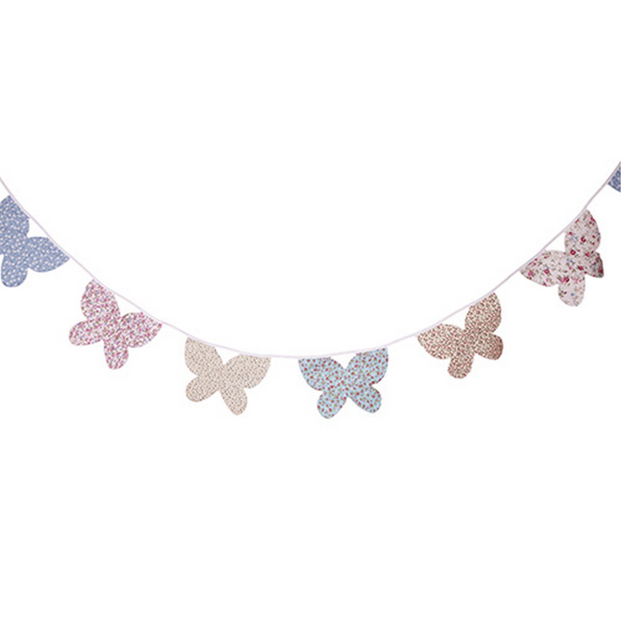 West5Products Floral Vintage Chic Butterfly Shaped Bunting (300cm)