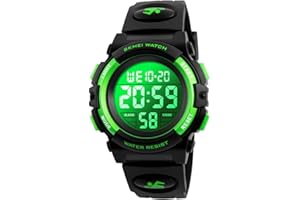FIZILI Boys Watch Digital Sports Waterproof Outdoor Kids Watches Alarm Clock 12/24 H Stopwatch Calendar 3-15 Year Old Boys Girls Wristwatch