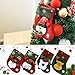 Rongyuxuan 4 Pack 3D Mini Christmas Stockings, Stocking for Kids Gifts, Christmas Eve Hanging, Tree Ornament, Home Decor