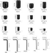 Xiaomoyu 240 Pcs Grub Screws Set M3-M8 Cup Point Hex Socket with Wrench view 2