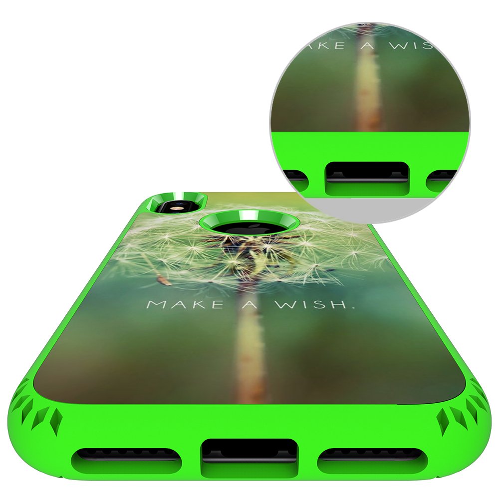 iPhone X Case, MagicSky Shockproof Slim Corner Protection with Resilient Shock Absorption Rubber Protective Case Cover for Apple iPhoneX - Dandelion