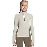 baleaf Girls Long Sleeve Shirts Fleece Jacket Fall Half Zip Pullover Kids Sweatshirts Athletic Thermal Coat
