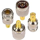 onelinkmore SMA to N Adapter Kit 4 Type Connectors N Type Male/Female to SMA Female/Male Wi-Fi Adapter SMA to N Type Coaxial 