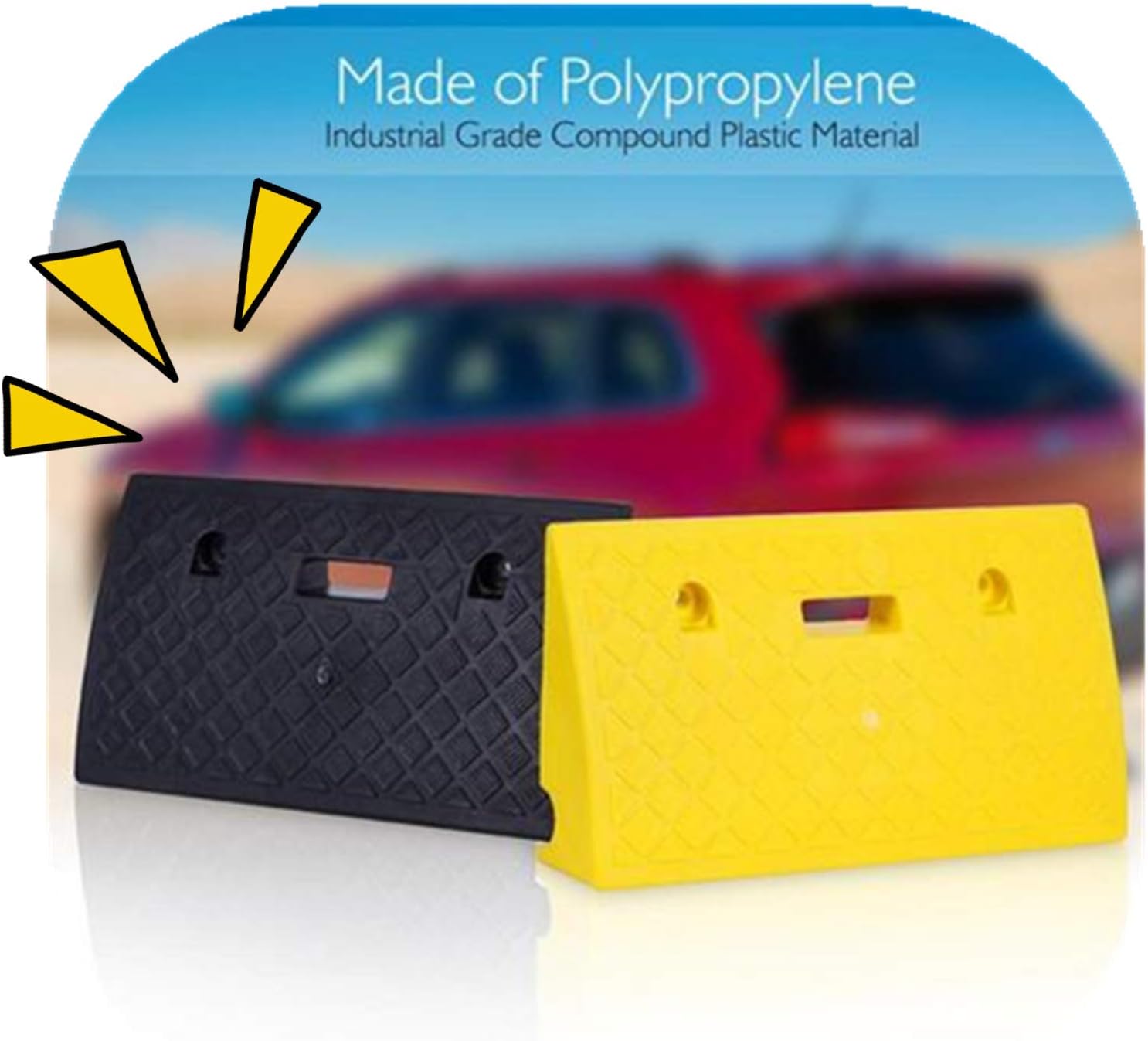 Portable Lightweight Plastic Curb Ramps Heavy Duty Plastic Kit Set for