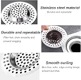 CCLKHY 2 Pcs Stainless Steel Sink Strainer Drain Hair Catcher 7.5cm view 3