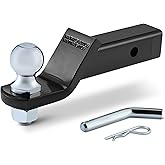 �鶹�� Basic Trailer Hitch Ball Mount with 50mm Ball & Pin,Fit 50mm Receiver, 50mm Drop, 2721.5kg