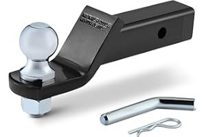 �鶹�� Basic Trailer Hitch Ball Mount with 50mm Ball & Pin,Fit 50mm Receiver, 50mm Drop, 2721.5kg