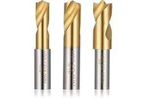 BRUISLARD Spot Weld Drill Bit, 3Pcs High Speed Steel Spot Weld Cutter Removal Tool, Titanium Coated Welder Cobalt Spot-Weld Cutter(1/4in 6.5mm, 5/16in 8mm, 3/8in 10mm)