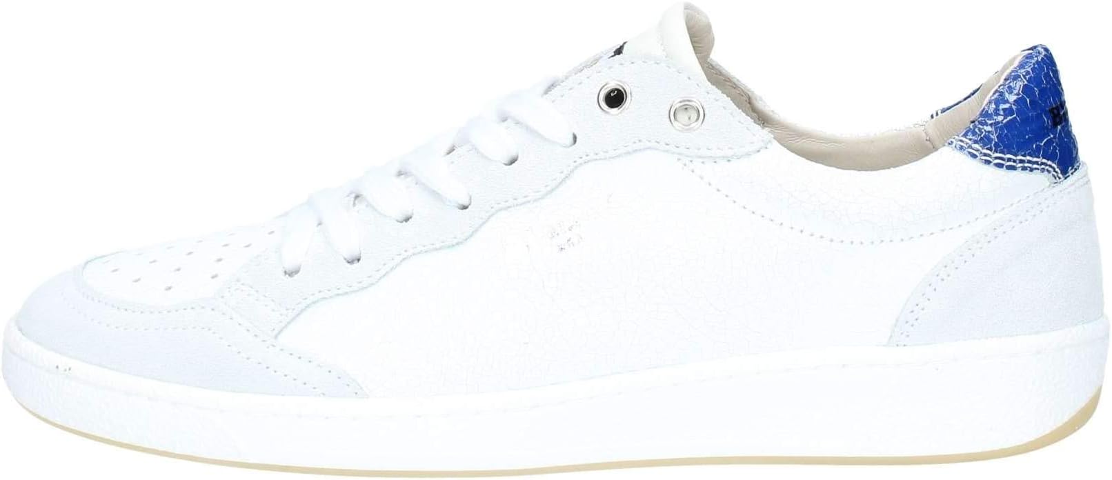 Blauer Scarpe Uomo Sneaker mod. Murray in Pelle/camoscio Bianco/blu US19BU02