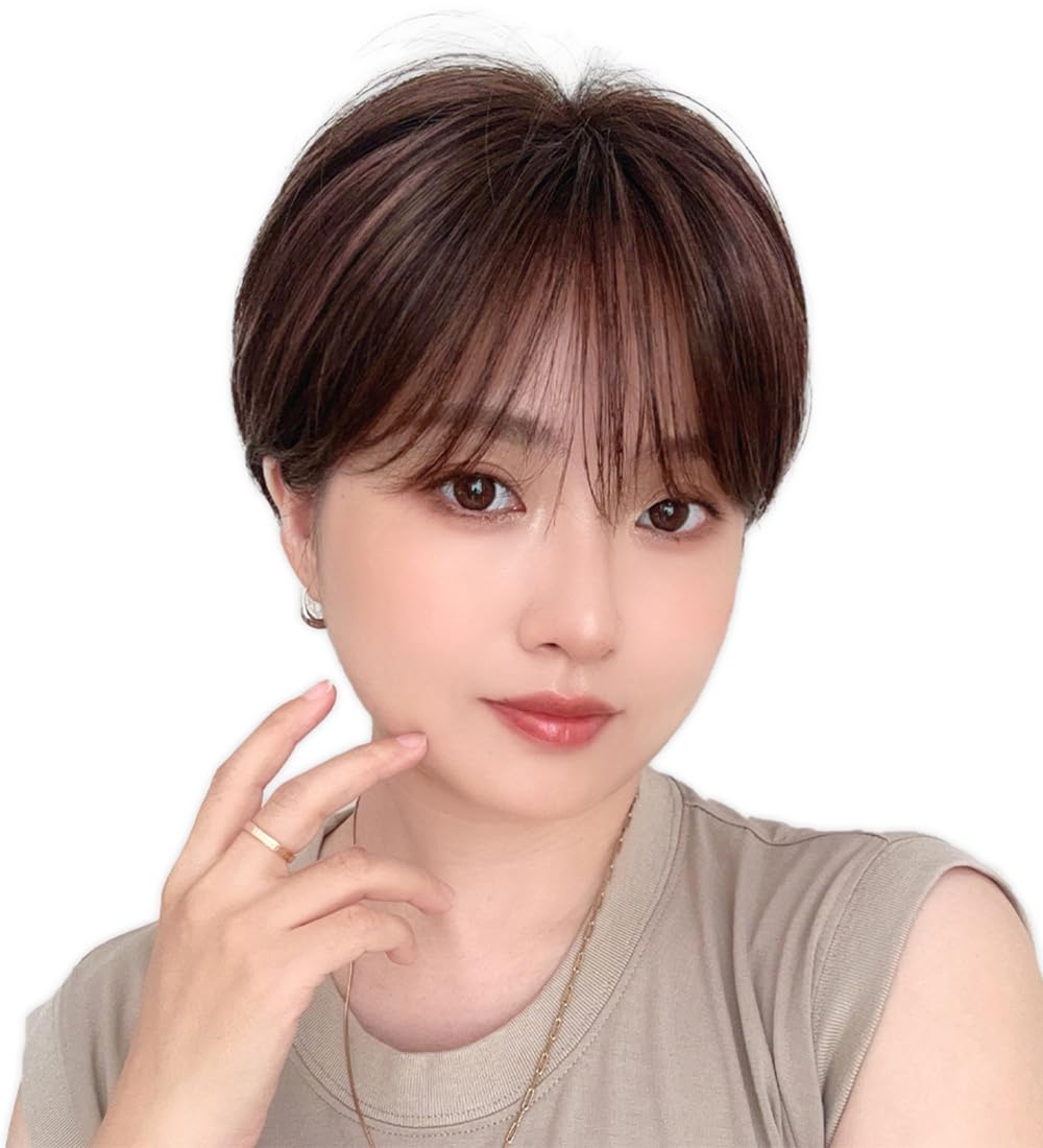 ブライトララ p-hf1867 医療用ウィッグ 手植えバング 人毛MIX 人毛50% ベルショート RF/Aブラウンロゼの商品画像