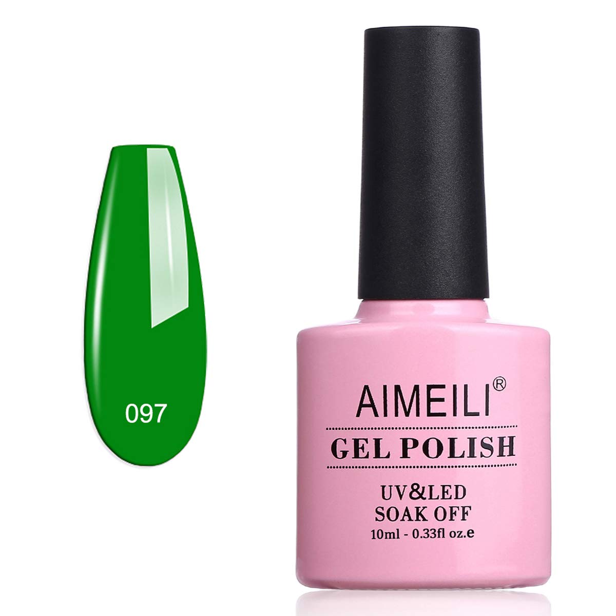 AIMEILI Soak Off UV LED Gel Nail Polish - Candy Green Castle (097) 10ml