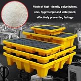 exproyzk Modular Spill Containment Platform Pallet Tray 50x36x10cm Yellow Black view 4