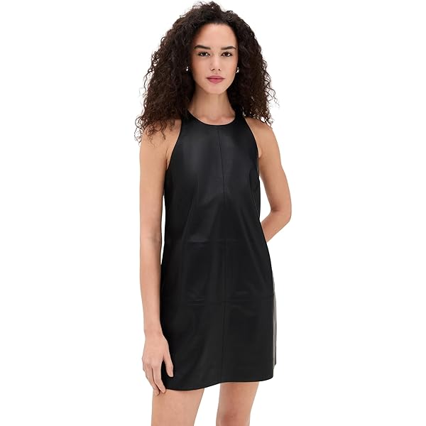 Saylor Women's Damian Faux Leather Mini Dress, Chocolate, M at Amazon  Women's Clothing store