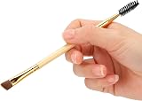 Brrnoo Double Ended Eyebrow Brush Angled Spoolie Wood Handle Makeup Tool view 9