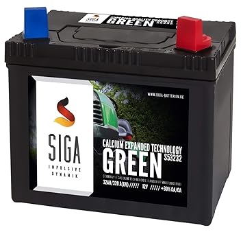 Rasentraktor Aufsitzmäher Batterie 32Ah 12V Aufsitzrasenmäher statt 26Ah 28Ah 30Ah Plus Pol Rechts (32Ah Plus Rechts)