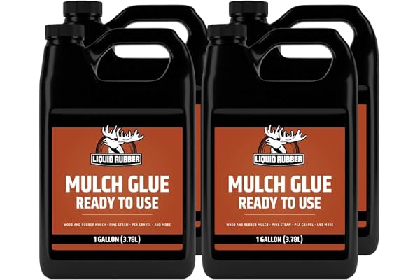Liquid Rubber Pre-Mixed Mulch Glue - Long Lasting Bond for Landscaping and Gardens, Easy Application, Weatherproof and Durabl
