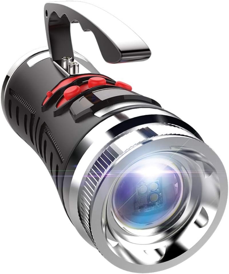 mingL Blu-ray Night Fishing Flashlight, Zoom Multi-Function LED Induction Bait Light, 1000W Super Bright Glare Xenon Lamp A++