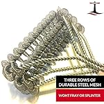 Bristle Free BBQ/Gas - Grill Brush - Rust Proof Triple Stainless Steel Woven Wire - Grill Accessories Brush For Steel, Porcelain, Ceramic Grates - Long Lasting/Heavy Duty/Safe Barbecue Grill Brush