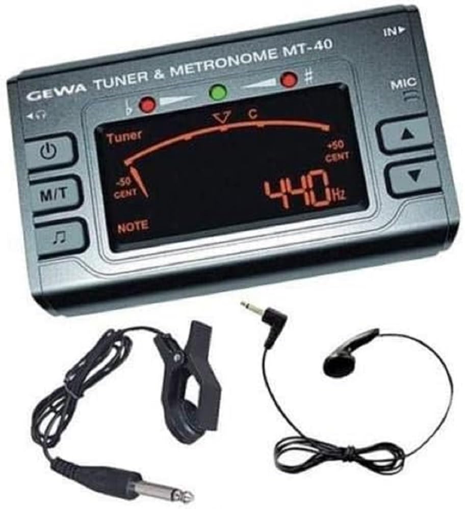 GEWA MT-40 Tuner/Metronome – 3-in-1 Function, Calibratable Tuner, Versatile Metronome & Tone Generator