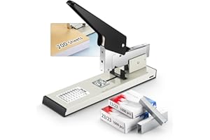 Heavy Duty Stapler with 2000 Staples: IMLIKE 200 Sheets Capacity Manual No Jam Desk Stapler,Big Metal Labor-Saving Office Supplies,Non-Slip,Include High Strength 23/13 & 23/23 Staples