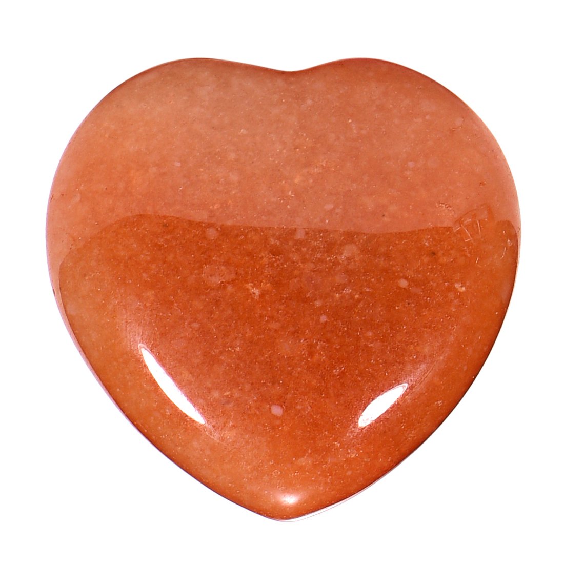 Morella Heart Gemstone Red Aventurine Angel Good Luck Charm Guardian Angel to take with You 3 cm - 1.18 inch in a Velvet Bag