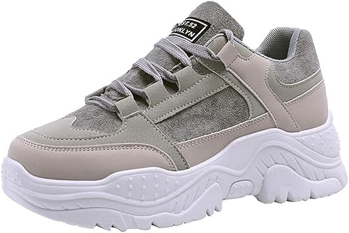 Amazon Augustagainaz 厚底靴 美脚 厚底スニーカー レディース 厚底 スニーカー レースアップ スニーカー ストリート系 スニーカー 原宿系 ローカット レースアップ 厚底 シューズ 靴 シューズ バッグ