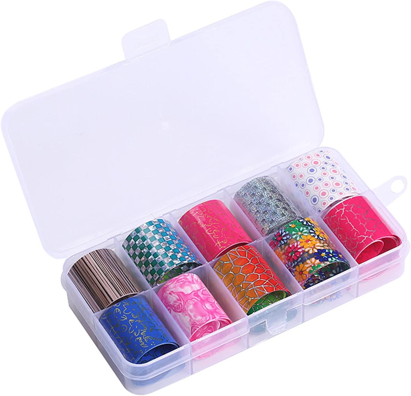 Nail Sticker, Accessories Colorful Wraps Adhesive Decals Nails Decoration Holographic Nail Transfer Starry Paper (Color : 7set): Home & Kitchen