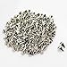 Sutemribor 200 Pieces 7mmx9.5mm Silver Bullet Cone Spike and Stud Metal Screw Back for DIY Leather Crafts