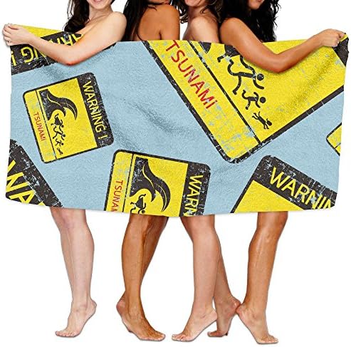 Wave Sunami Storm Funny Super Water Absorption Cotton Facecloth Washcloths Bath Towel