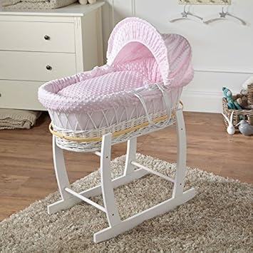 wicker bassinet basket with stand