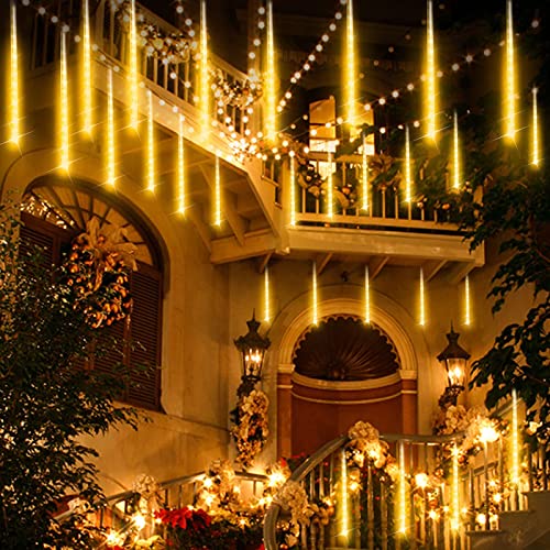 EAGWELL Outdoor Shower Lights, Warm White Meteor Shower Lights 50cm 10