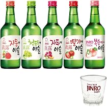 Kit 5 Soju Bebida Coreana Jinro Sabores Frutas + 1 COPO | Amazon ...