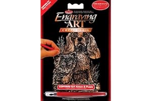 Royal Brush COPMIN-101 Mini Copper Foil Engraving Art Kit, 5 by 7-Inch, Kitten and Puppy