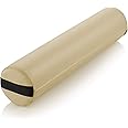 Saloniture Full Round Massage Table Bolster Pillow Pad - 26 x 6 Inch - Cream
