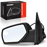 A-Premium Driver Side Power Door Mirror Compatible with Chevy, GMC | for Silverado Sierra 1500 2500 3500 HD - 2014-2019 - Heated Manual Folding Black Outside Rear View Mirror w/Blind Spot Glass