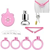 Men's Flat Negative Breathable Resin Cage with Metal Conduit-ZAUS85 (Pink) | with 1 PU Elastic Strap